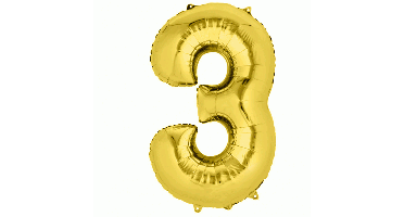 HELIUM Fballon 3 Goud XL (alleen afhalen)