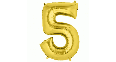 HELIUM Fballon 5 Goud XL (alleen afhalen)