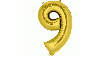 HELIUM Fballon 9 Goud XL (alleen afhalen)