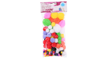 Pompons Gekleurd (100st)