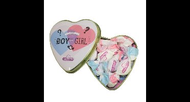 Gender Reveal Snoep Blikje Roze