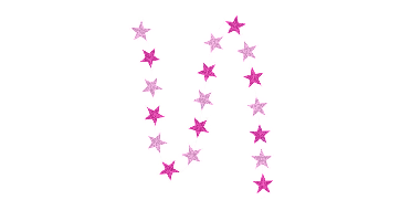 Glitter String Slinger Ster Roze