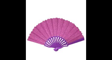 Waaier Shiny Glitter Paars