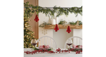 Hangdecoratie Sneeuwvlok & Kerstboom Red Rustic Ginger Ray - 10 stuks