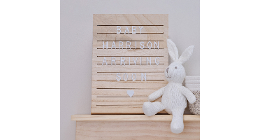 Houten Letterbord met witte letters Ginger Ray