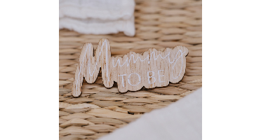 Houten Badge Mummy to be Ginger Ray