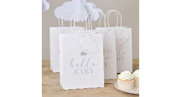 Cadeautasjes Hello Baby Wolkje Ginger Ray (5st)