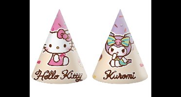 Feesthoedjes Hello Kitty&Kuromi - 6 stuks