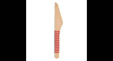 Houten Messen Rood (10st)