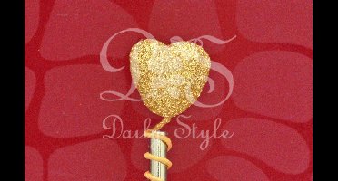 Decoratie Hart Goud (72st)