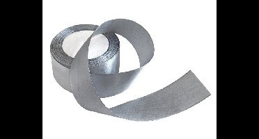 Satijnlint 4cm Zilver