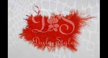 Decoratie Veren Rood (±50st)