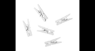 Houten Mini Knijpertjes Wit (24st)