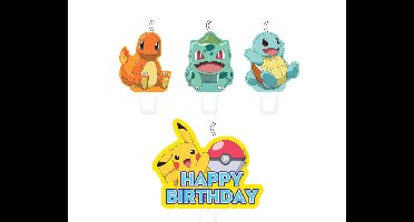 Kaarsjes Pokemon (4st)