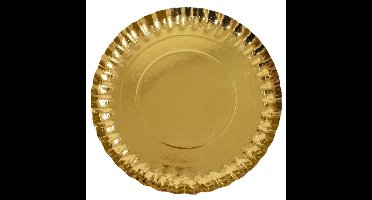 Kartonnen Dienblad Rond Metallic Goud - 28cm - 3 stuks