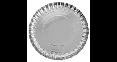 Kartonnen Dienblad Rond Metallic Zilver 28cm (5st)