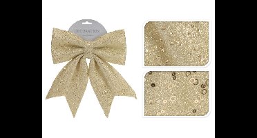 Kerstdeco Strik XL Goud - 29 cm