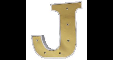 Letterlamp'J'Metallic Goud