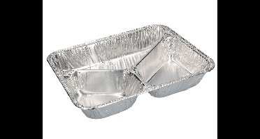 Menubak 3-vaks Aluminium + Deksels (20st)