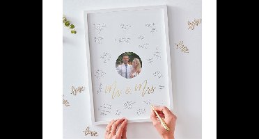 Mr&Mrs Alternatief Gastenboek Frame Ginger Ray