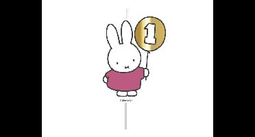 Nijntje Kaars 1 Jaar - Roze