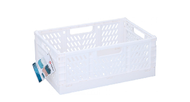 Alpina Opbergkrat Vouw Wit 30x20x12cm