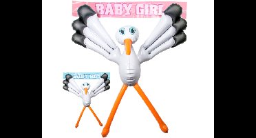 Opblaasbare Ooievaar Jongen/Meisje (75cm)