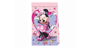 Papieren Uitdeelzakjes Minnie Mouse (4st)