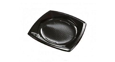 Plastic Borden Vierkant Zwart 23cm (20st)