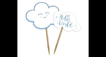 Prikkers Hello World Blauw (24st)