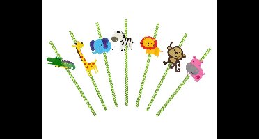 Rietjes Jungle Dieren - 19,5cm - 7 stuks