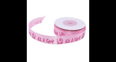 Satijnlint 1cm It's a Girl