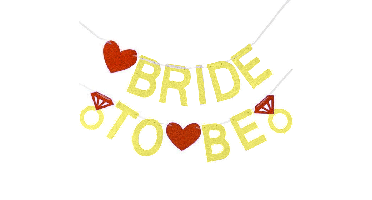 Glitter Slinger BRIDE TO BE Goud