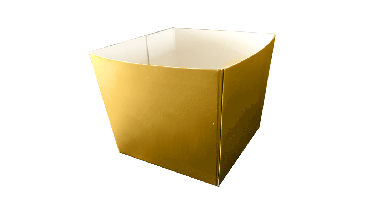 Kartonnen Snackbak Uni Goud - 6 stuks