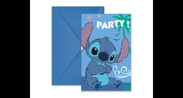 Uitnodigingen Stitch&Angel - 9x14cm -  6 stuks