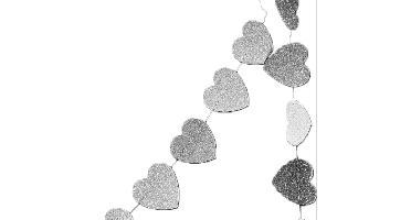 String Slinger Hartjes Zilver