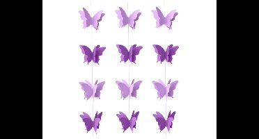 String Versiering Vlinder 3D Paars