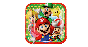 Bordjes - Super Mario - 8 stuks