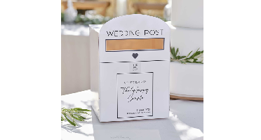 Brievenbus Enveloppendoos Wit Ginger Ray