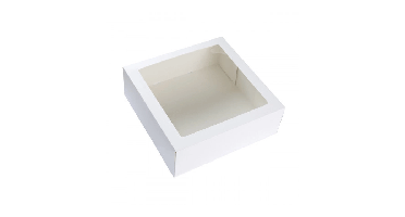 Taartdoos met venster Wit 26x26x12cm (2st)