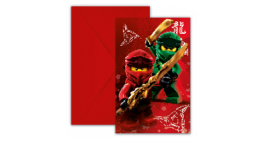 Uitnodiging Lego Ninjago (6st)