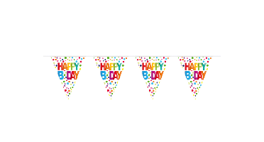 Vlaggenlijn Happy Birthday Dots (10m)