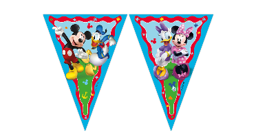 Papieren Vlaggenlijn Mickey Mouse (2,3m)