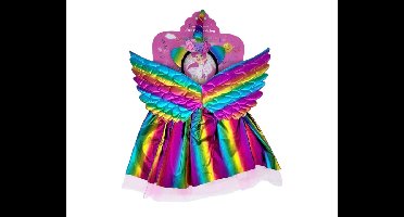 Vlinder Vleugels set met tutu Regenboog (3dlg)