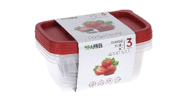 Voorraaddoosset Rood 1130ml (3st)