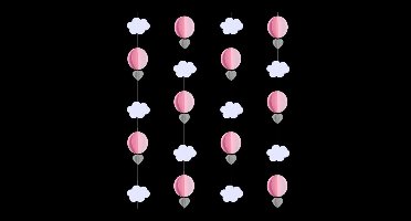 String Versiering Wolk Roze