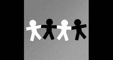 Sticker figuren zwart en wint