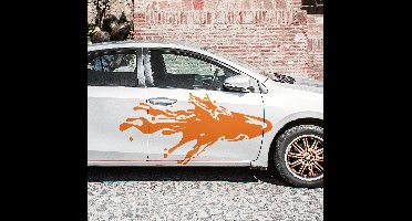 Vlammende plons auto sticker