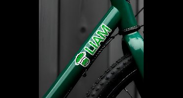 Gepersonaliseerd groen wielertenue fiets sticker