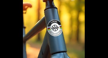 Naam met cirkelstrepen fiets sticker